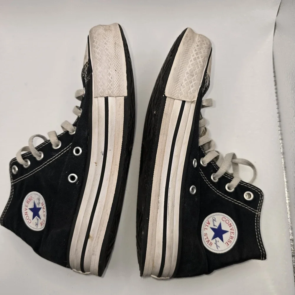 Converse Chuck Taylor All Star High Top Sneakers Black Canvas Men's US 4 Youth - Picture 7 of 8